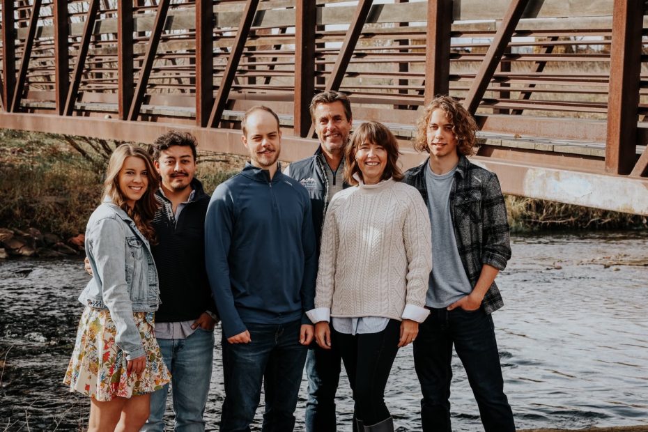 Sorenson with his wife Jennifer, their three children, and son-in-law. 